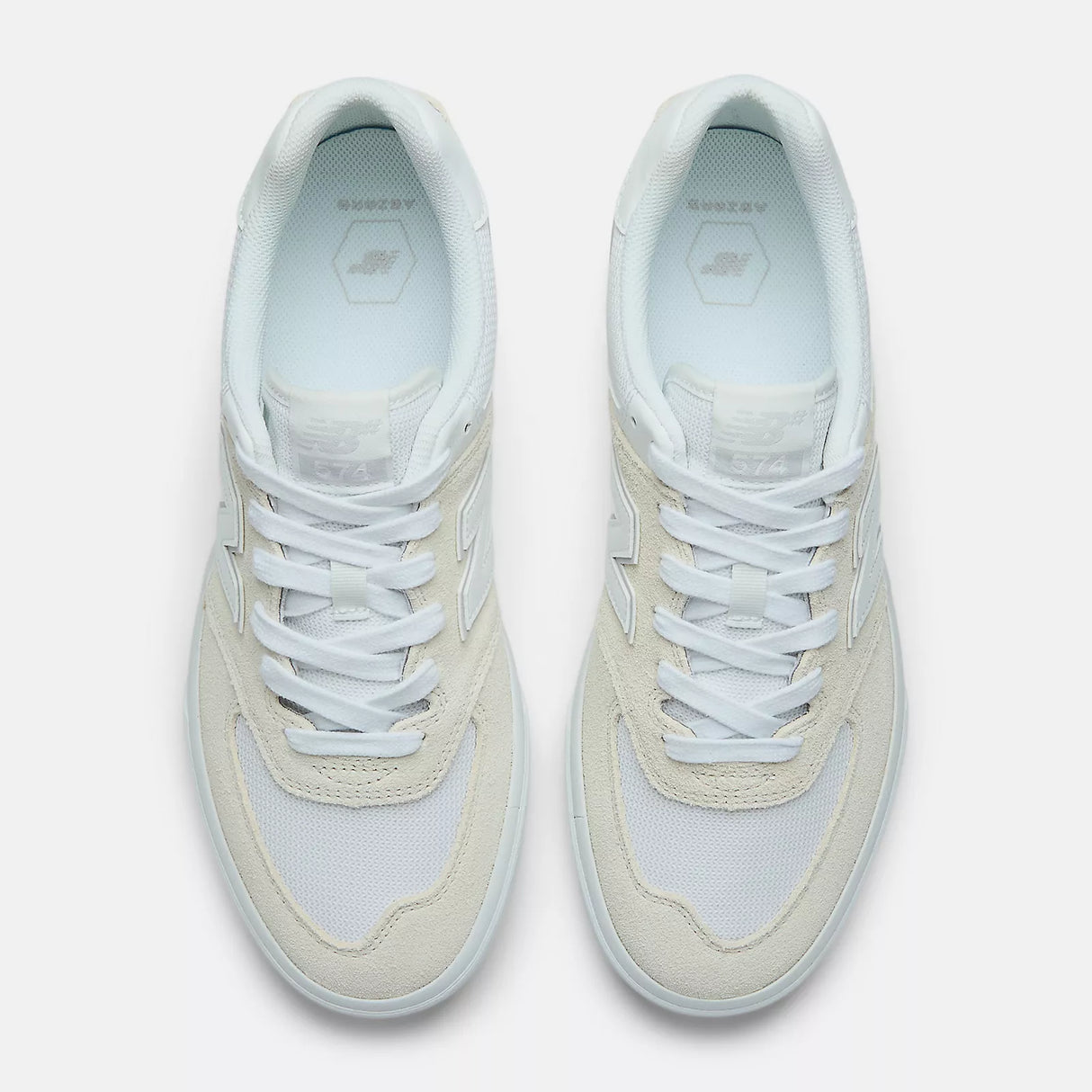 New Balance Numeric 574 Vulc WIDE White Shoes