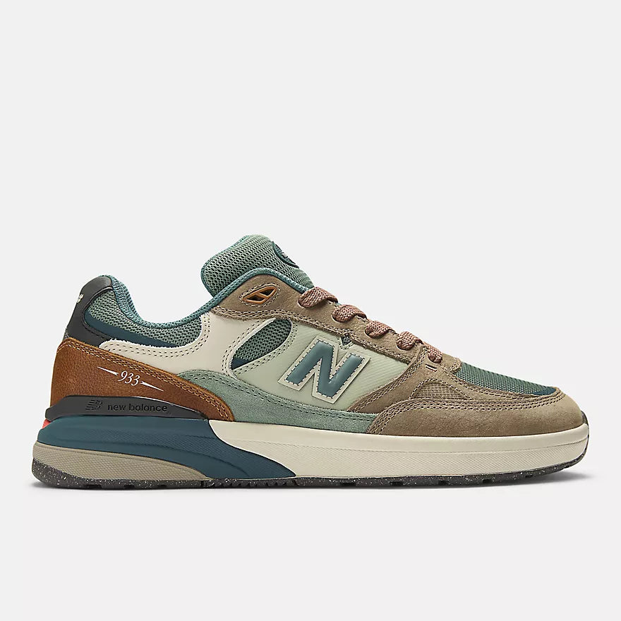 New Balance Numeric 933 WIDE Andrew Reynolds Tan Teal Shoes