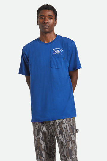 Brixton Ford Truck Country Ford Blue Pocket S/s Shirt