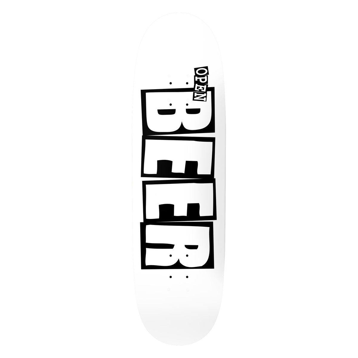 Baker Nuge Open Beer Logo 9.25" Egg Shaped Skateboard Deck
