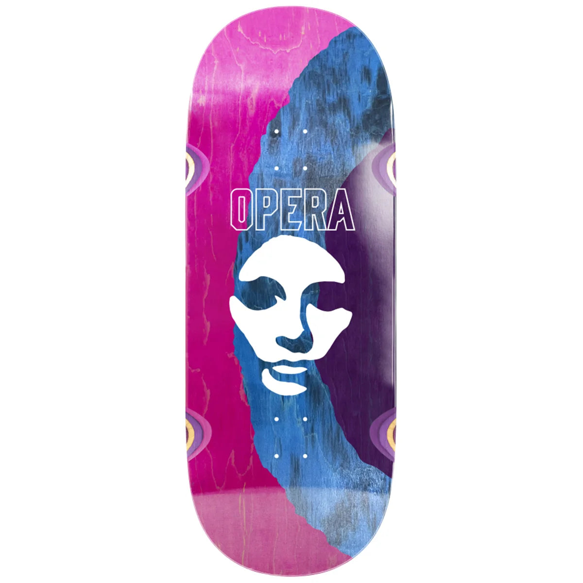 Opera Triple Torn Mask Blue/Purple/Pink EX7 12" Skateboard Deck