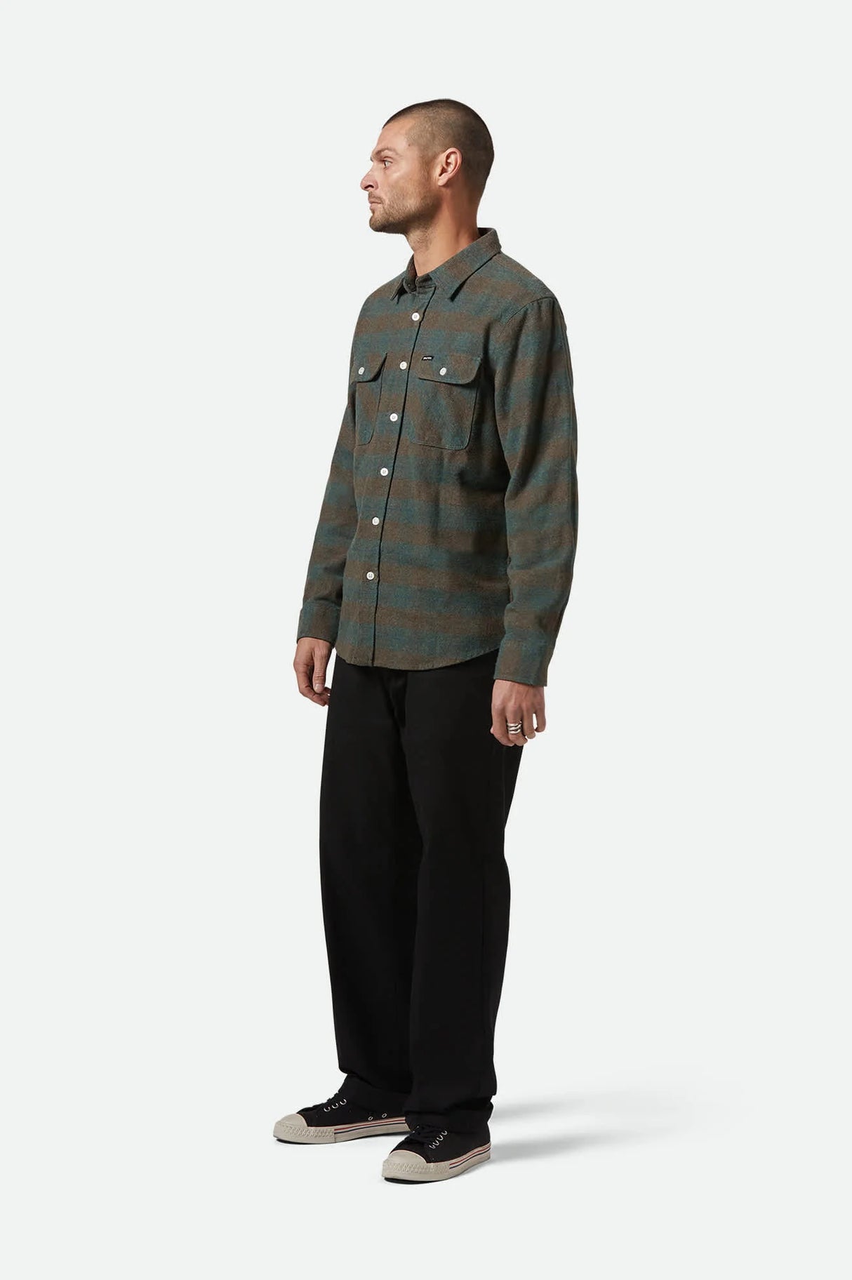 Brixton Bowery Ocean L/s Flannel Shirt