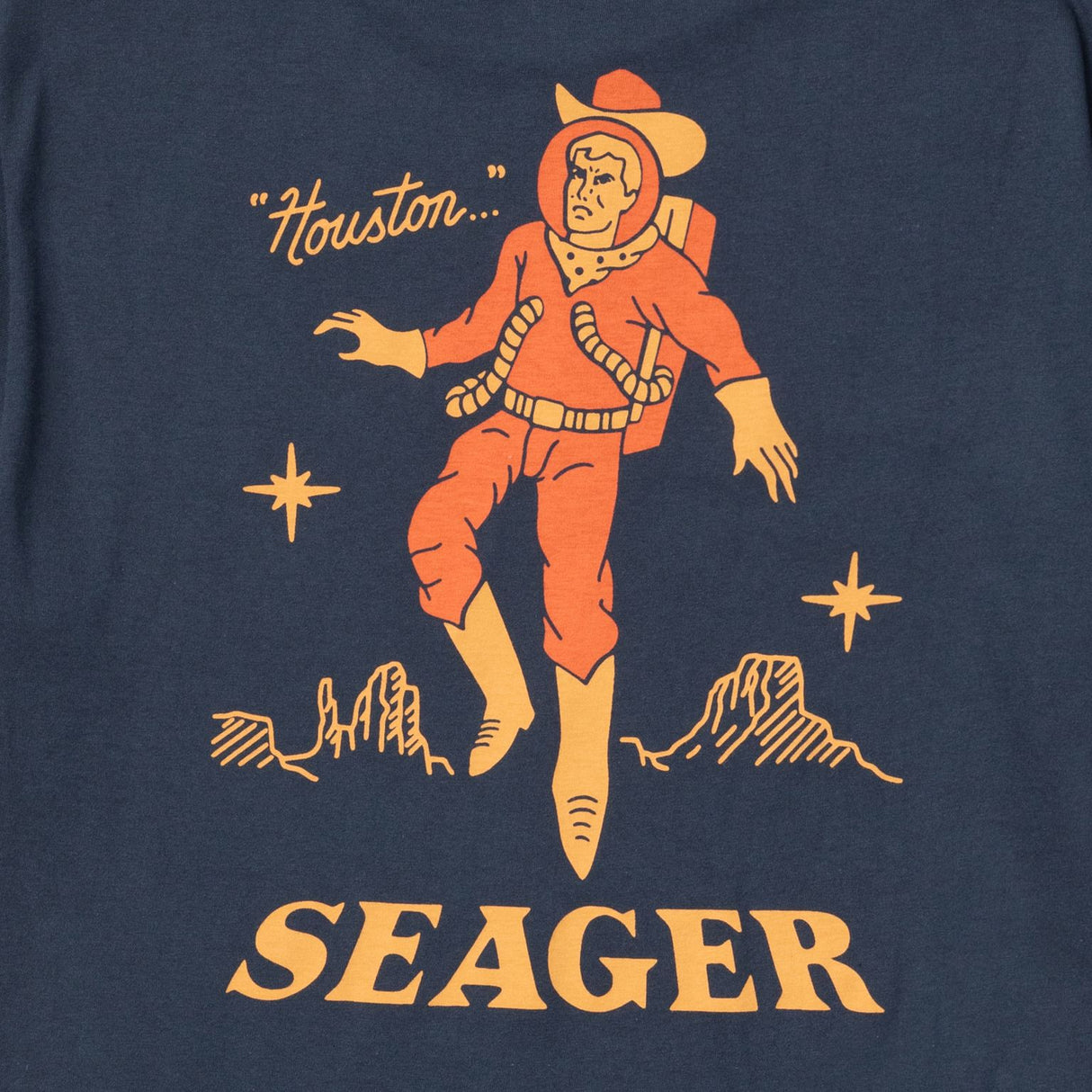Seager Space Cowboy Navy S/s Shirt