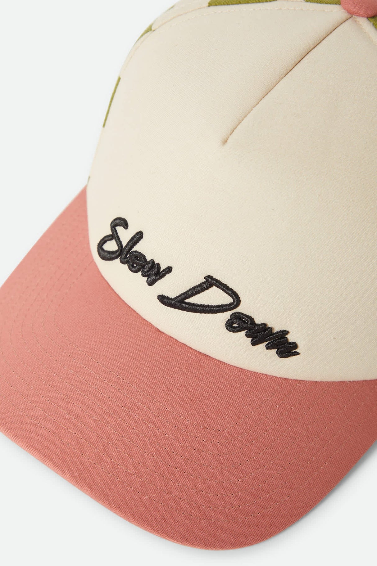 Brixton Slow Down Sublime Green Gingham/Whitecap/Italian Clay MP Women's Snapback Hat