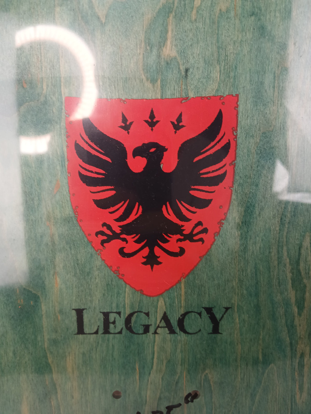 Legacy Team Bird Black White Red Size 7.625" Vintage NOS Deck