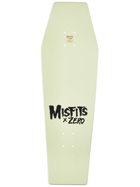 Zero X Misfits Coffin Fiend Glow In The Dark 9.5" Shaped Skateboard Deck