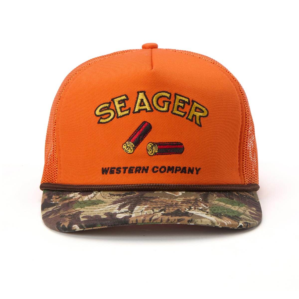 Seager Gone Huntin' Orange/Camo Snapback Hat