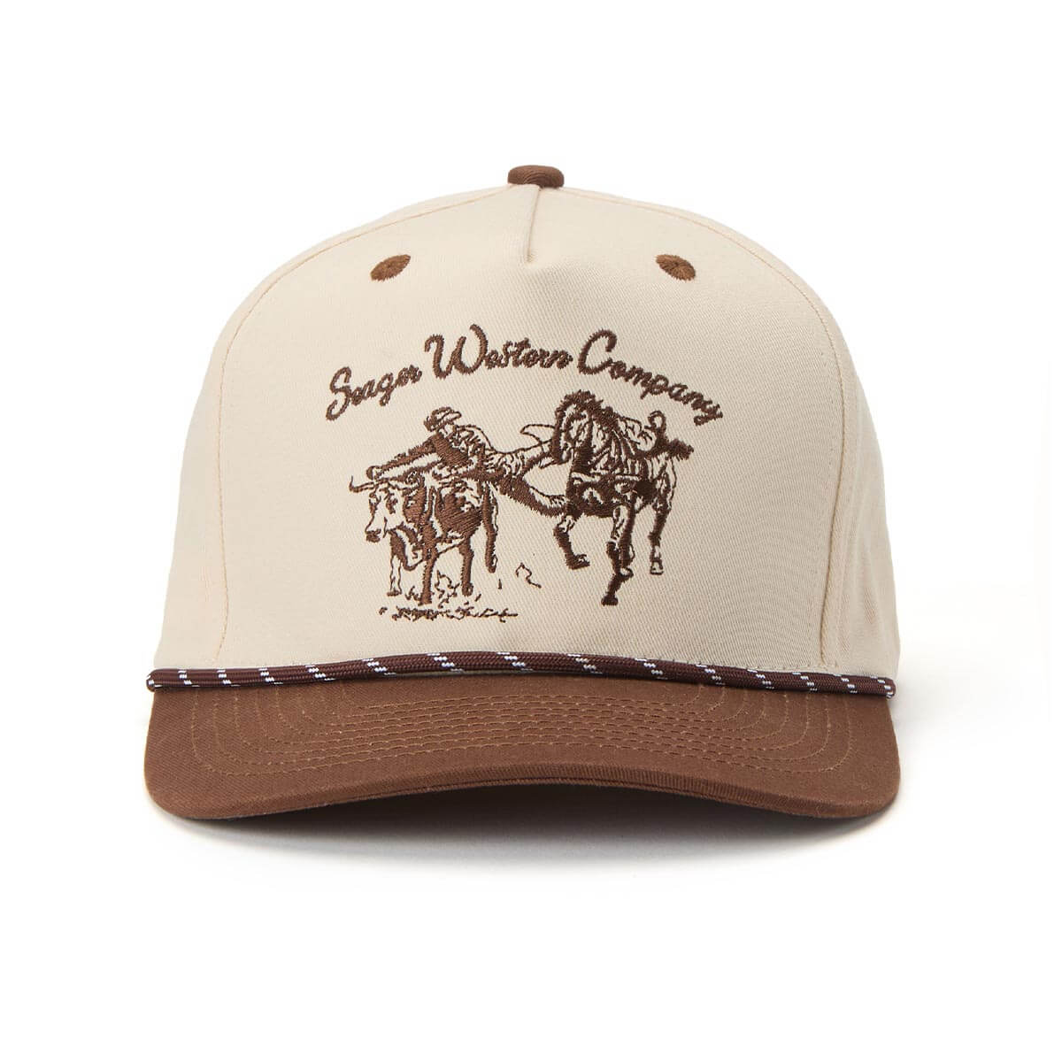 Seager Los Rios Canvas Cream/Brown Snapback Hat