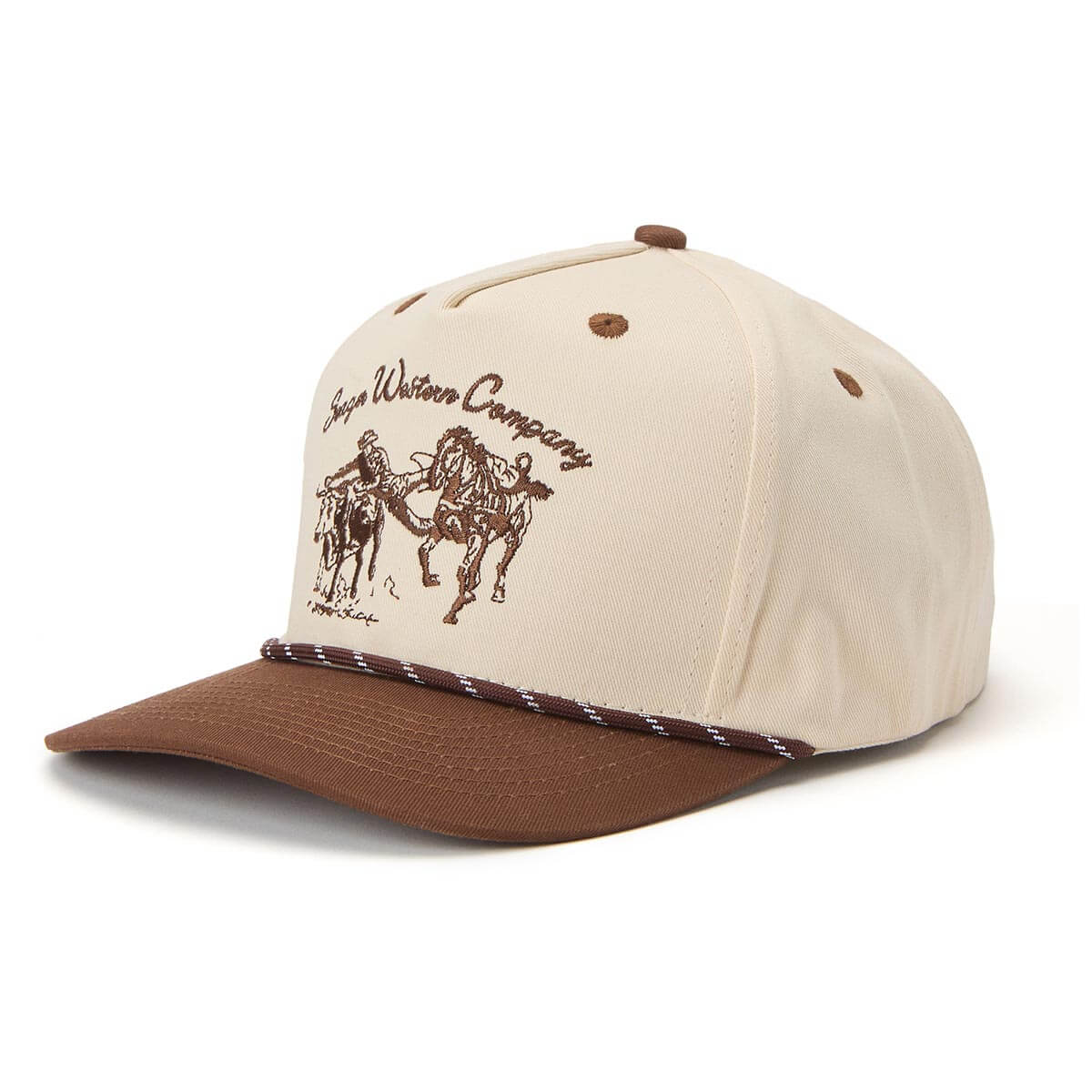 Seager Los Rios Canvas Cream/Brown Snapback Hat