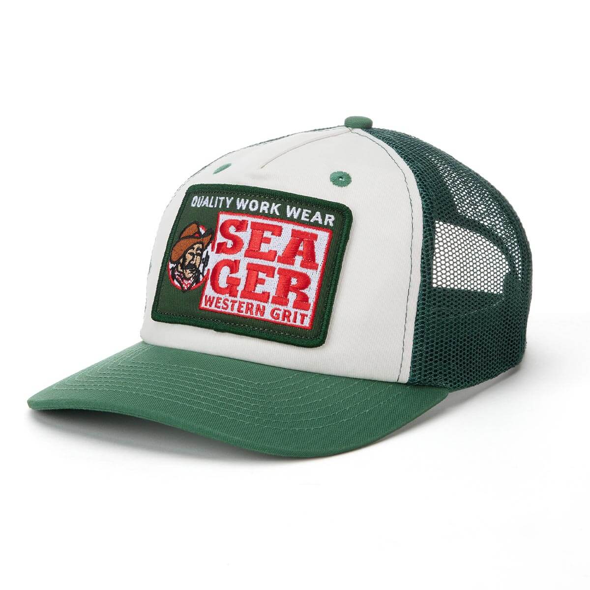 Seager Man Green Trucker Snapback Hat