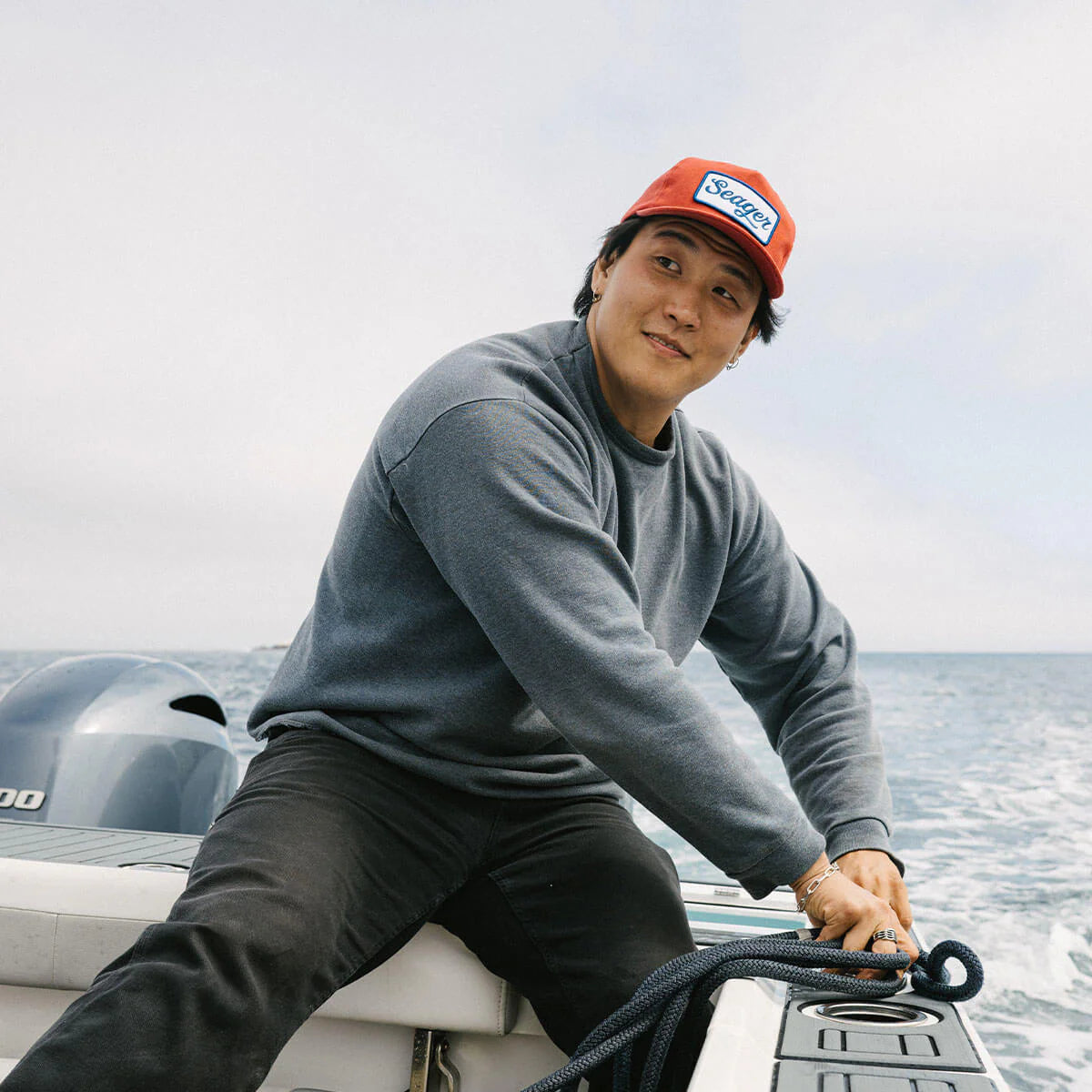 Seager Uncle Bill Red White Blue Snapback Hat