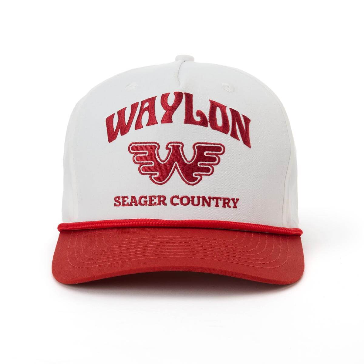 Seager x Waylon Jennings Country Red/White Snapback Hat