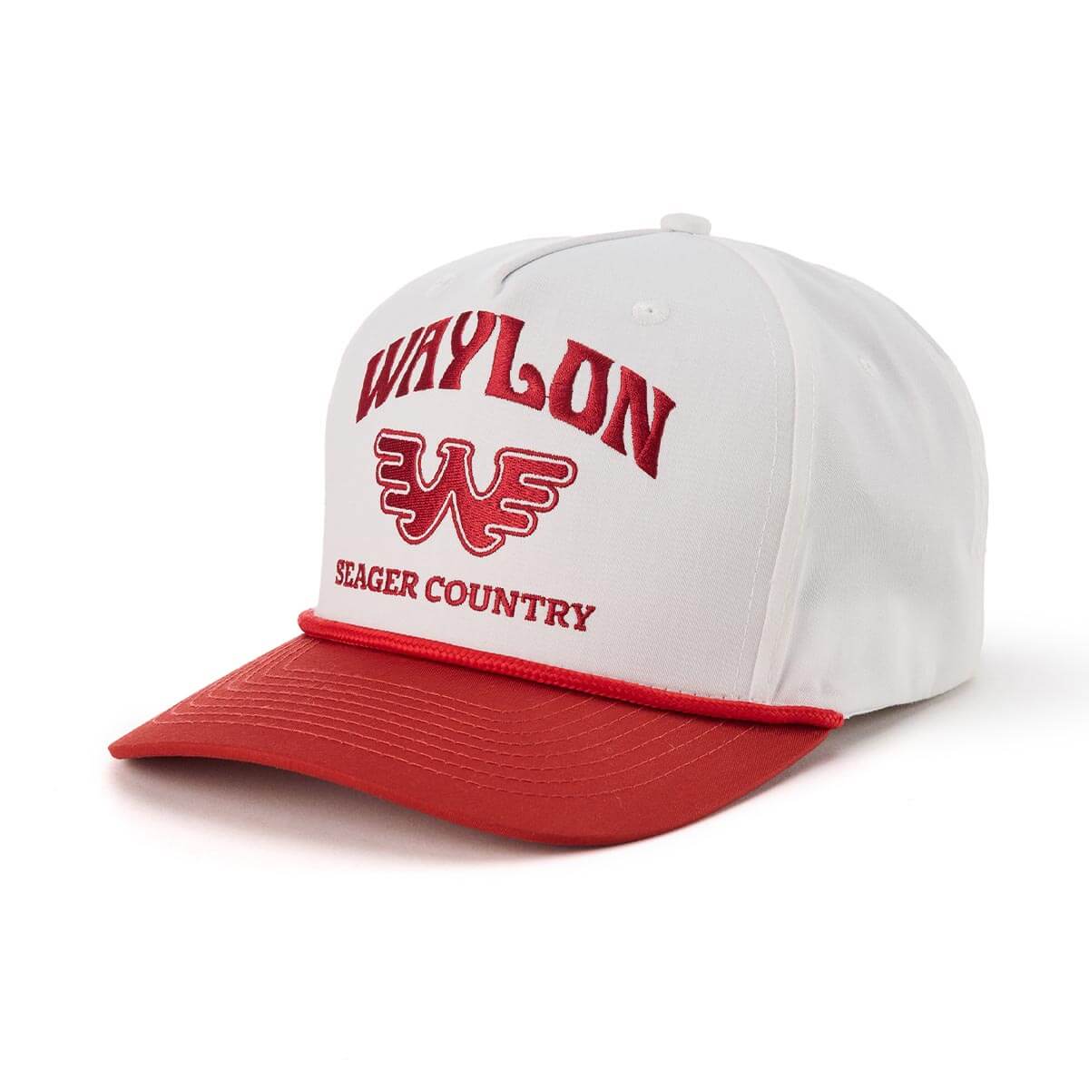 Seager x Waylon Jennings Country Red/White Snapback Hat