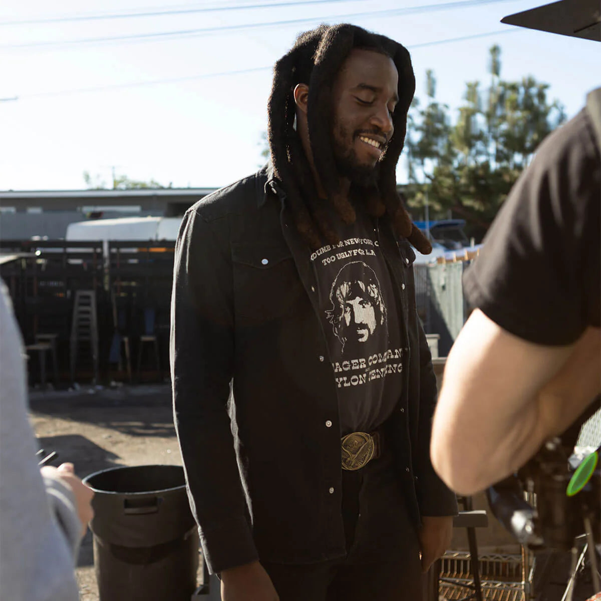 Seager x Waylon Jennings Dumb Ugly Vintage Black S/s Shirt