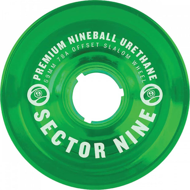 Sector Nine Nineballs Green 69mm 78a Cruiser Skateboard Wheels
