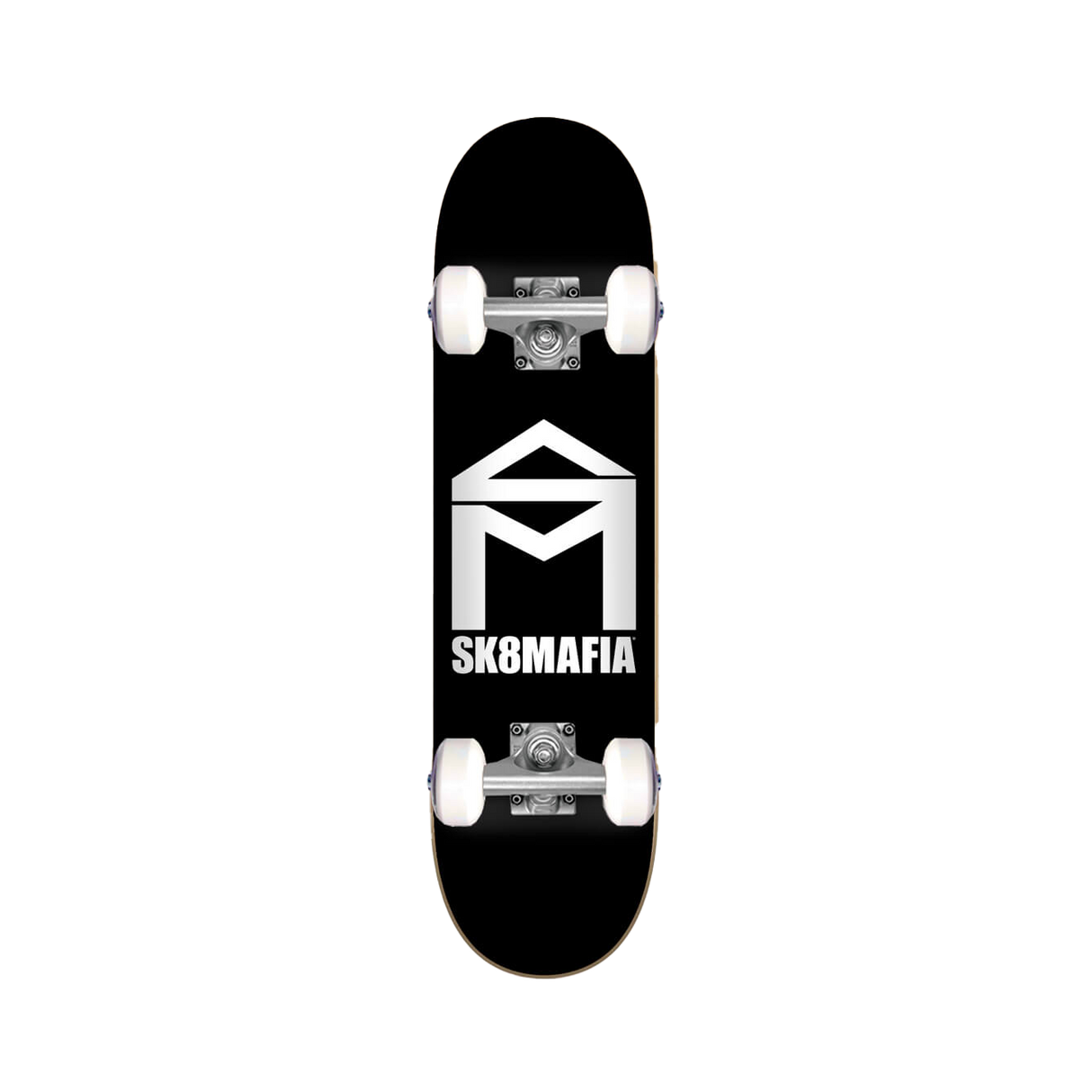 Sk8Mafia House Logo Black 6.0" x 23.5" Micro Complete Skateboard