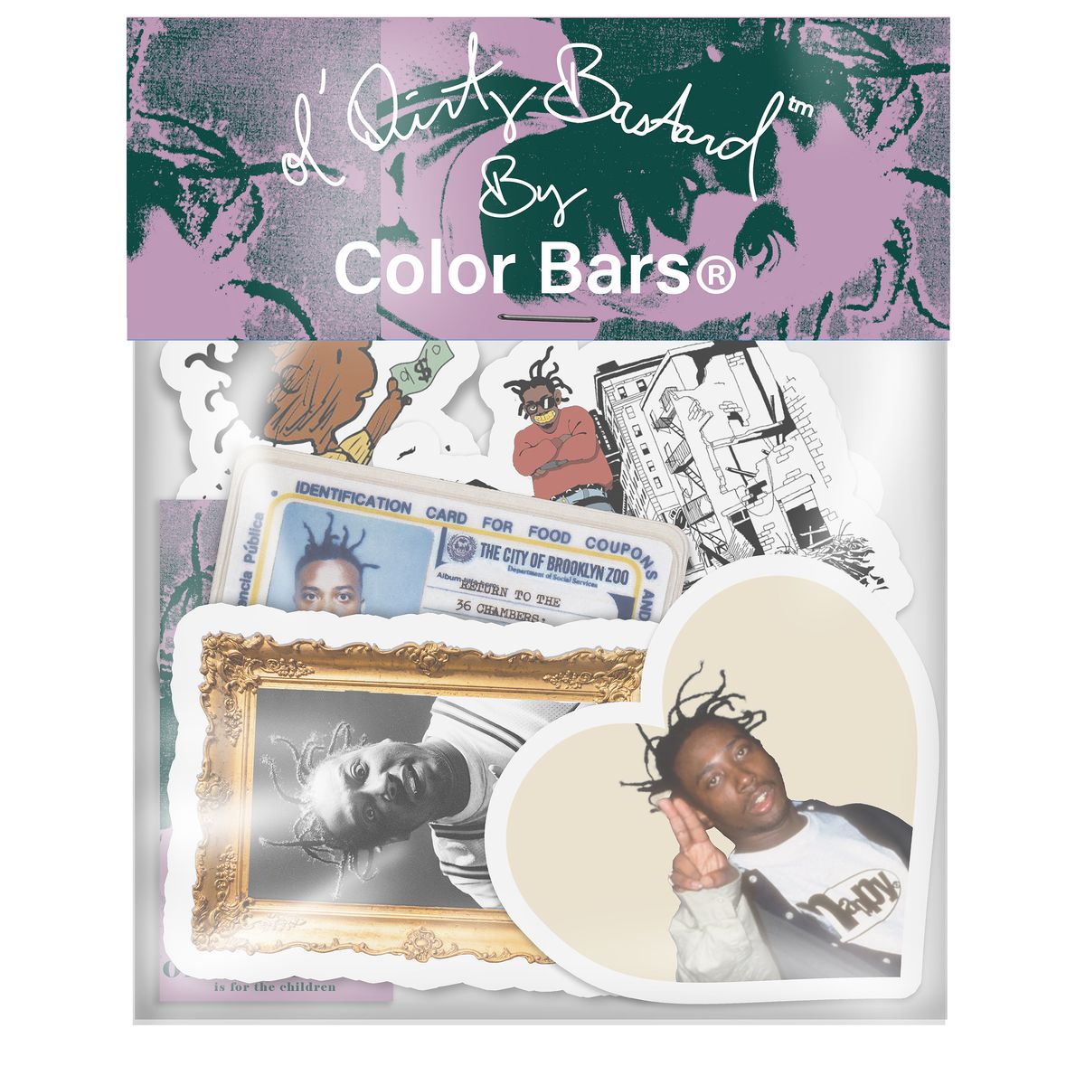 Color Bars x Ol' Dirty Bastard Sticker Pack