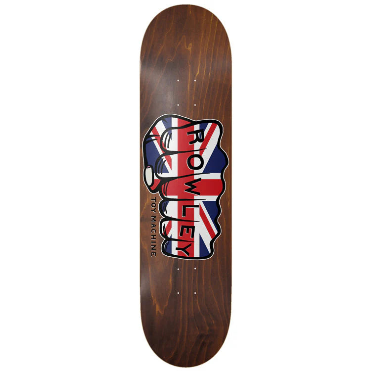 Toy Machine Geoff Rowley Union Jack 8.25" Assorted Stain Skateboard Deck