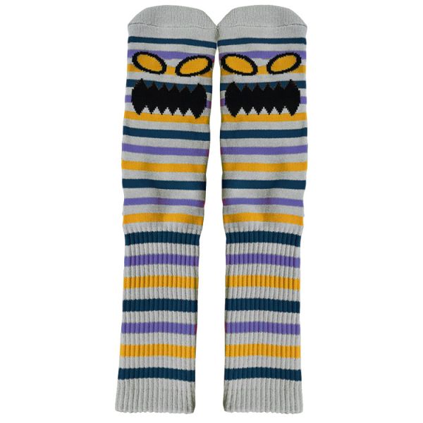 Toy Machine Monster Face Mini Stripes Grey Socks