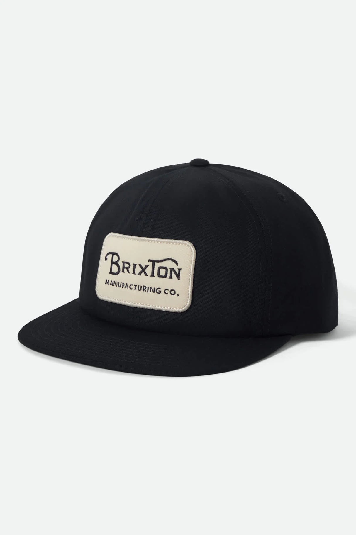 Brixton Grade HP Black Off White Snapback Hat