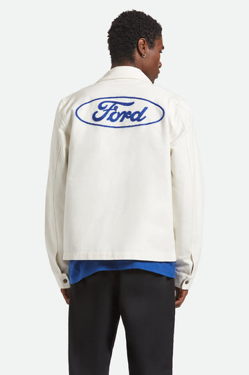 Brixton Ford Number One Wimbledon White Garage Jacket