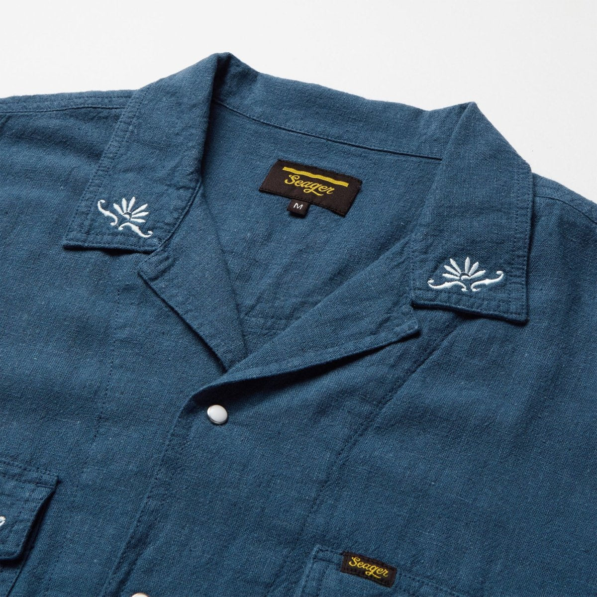 Seager Whippersnapper Navy S/s Button Up Shirt
