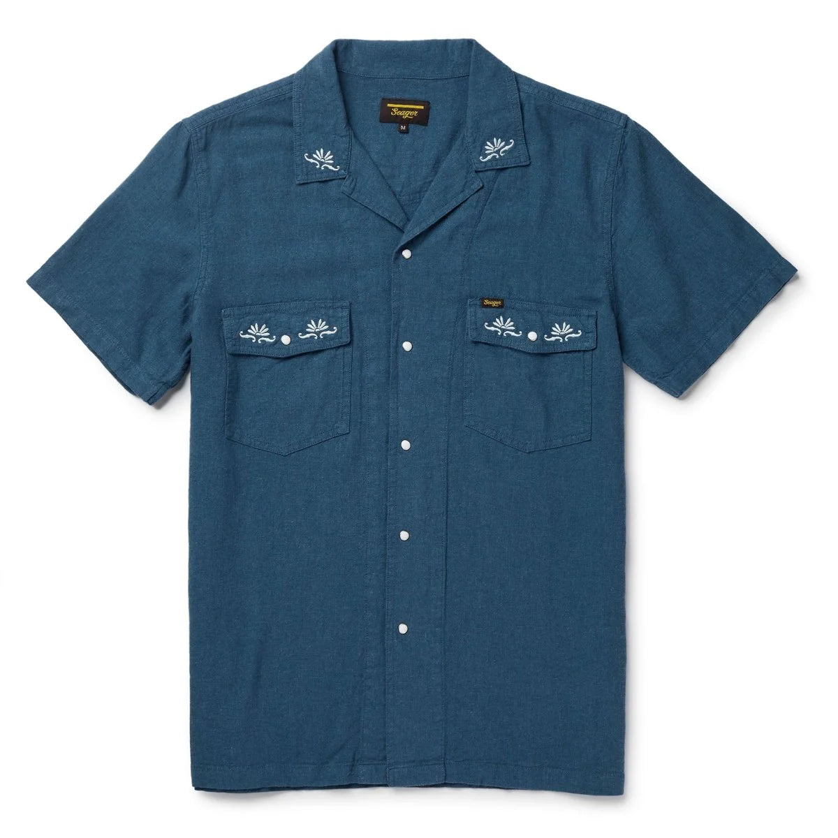 Seager Whippersnapper Navy S/s Button Up Shirt