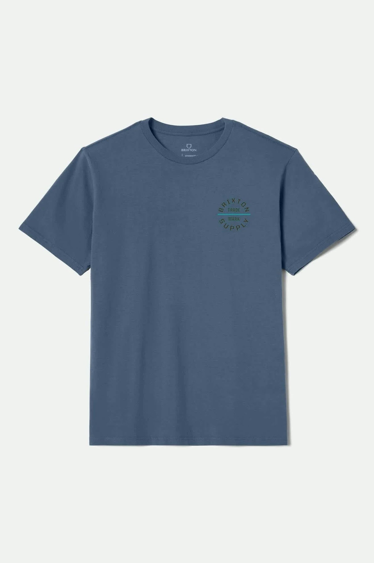Brixton Oath Harbor Blue Dark Brown Teal Standard S/s Shirt