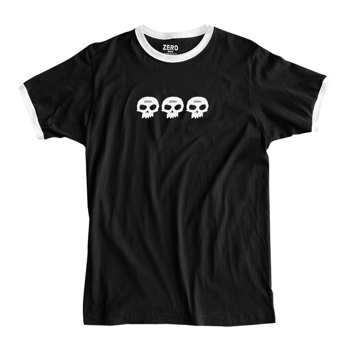 Zero Ringer 3 Skull Black S/s Shirt