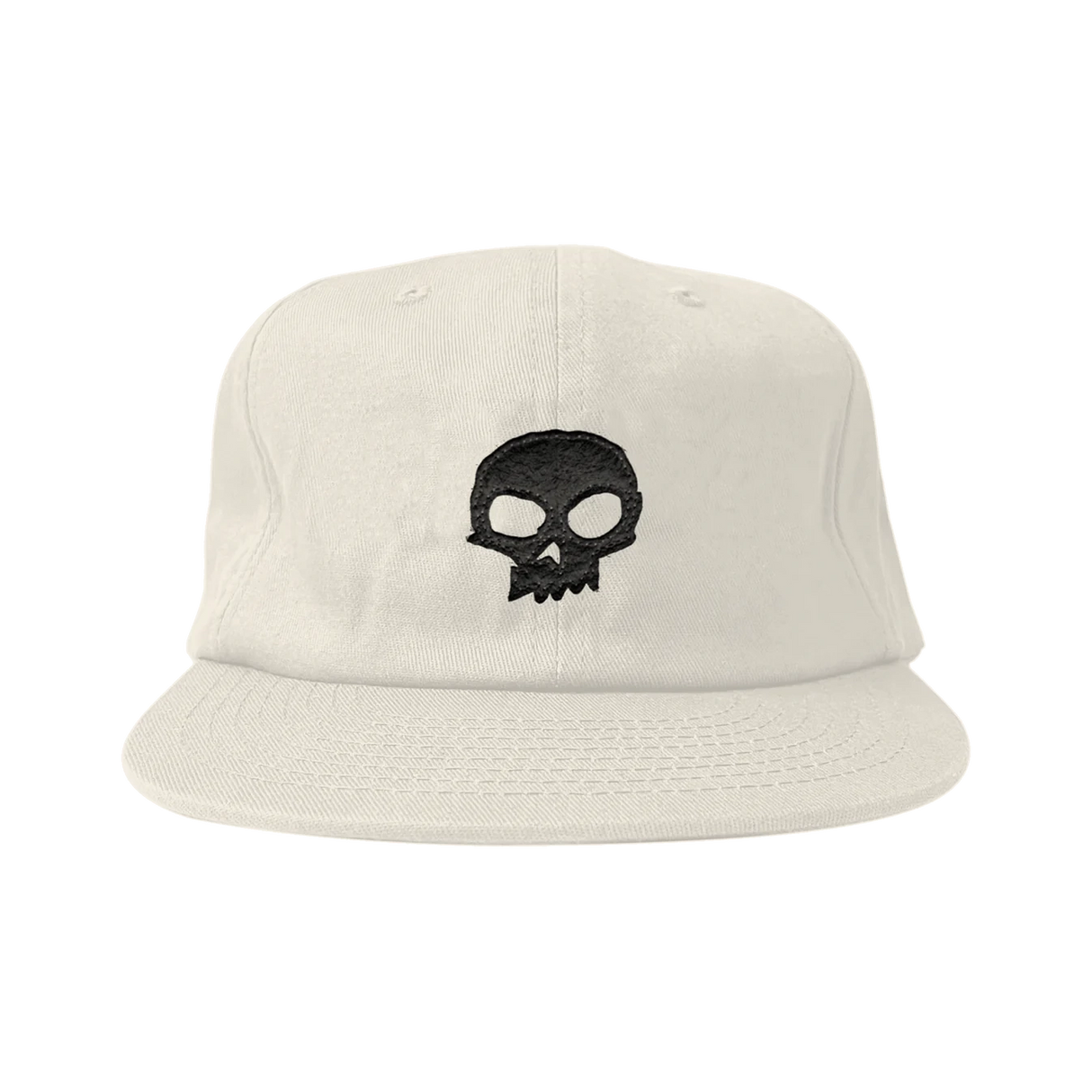 Zero Skull Applique White/Black Strapback Hat