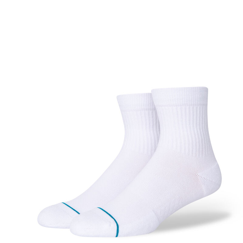 Stance Icon Quarter White Large Socks