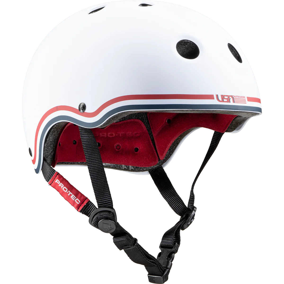 ProTec Classic Certified White USA Skateboarding Helmet