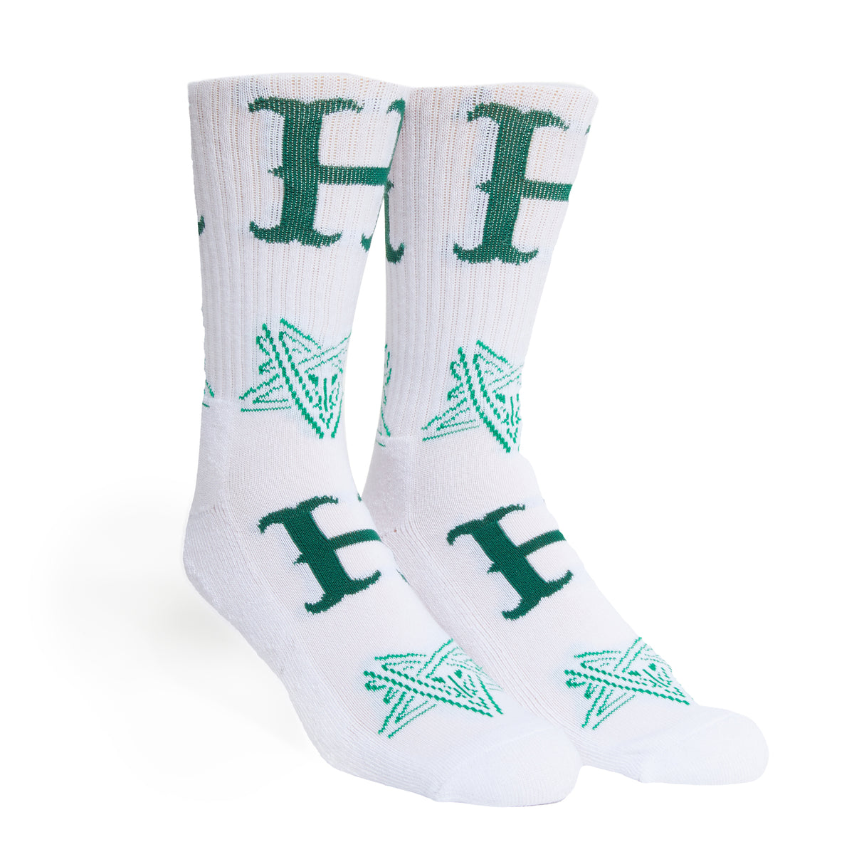 HUF x Thrasher Duality White Socks