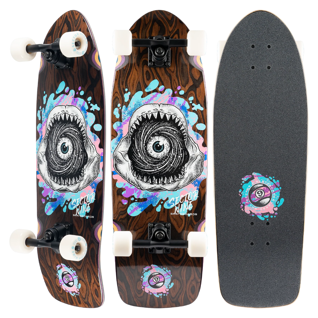 Sector Nine Fat Wave Fossil 30.0" X 9.8" Cruiser Complete Skateboard