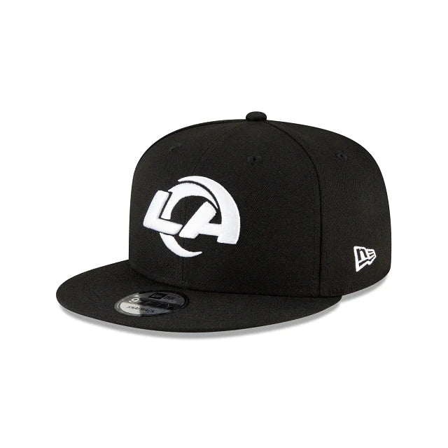 New Era Los Angeles Rams Black & White 9FIFTY Snapback Hat