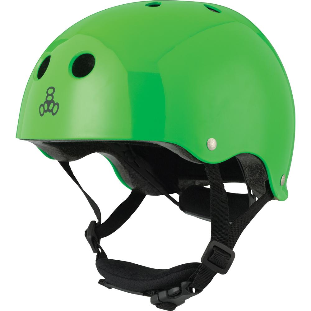 Triple Eight Lil 8 neon green glossy helmet