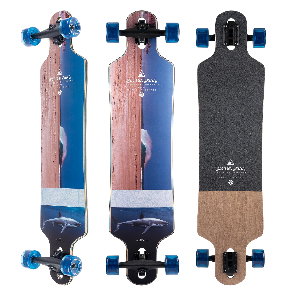 Sector Nine Meridian Rips  40.0" X 9.75" Longboard Complete Skateboard