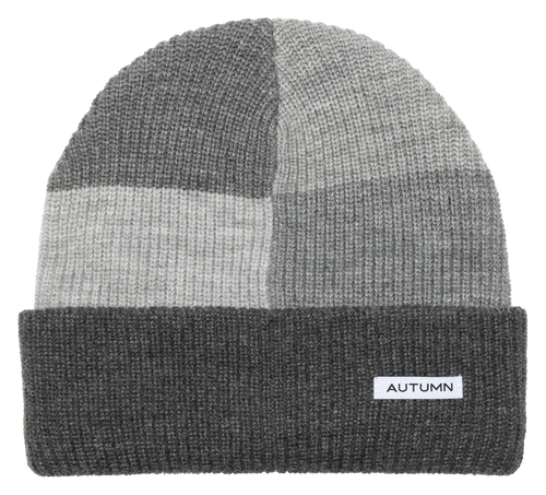 Autumn Patchwork Gray Beanie