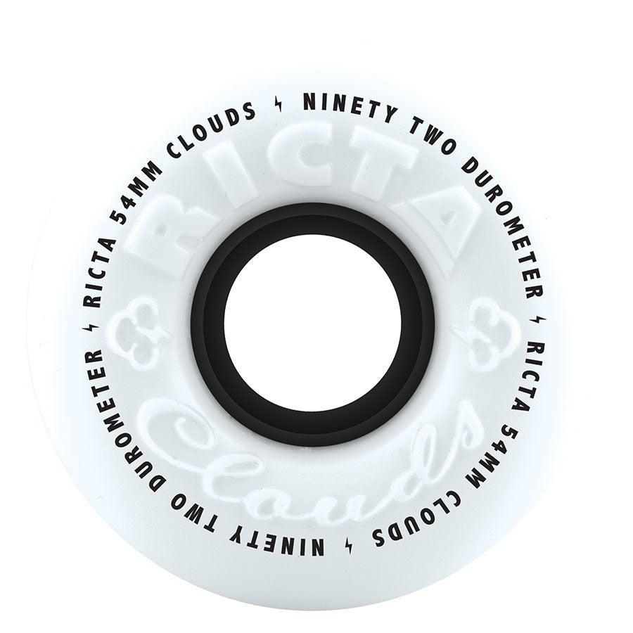 Ricta Clouds Black 92a 54mm Hybrid Skateboard Wheels