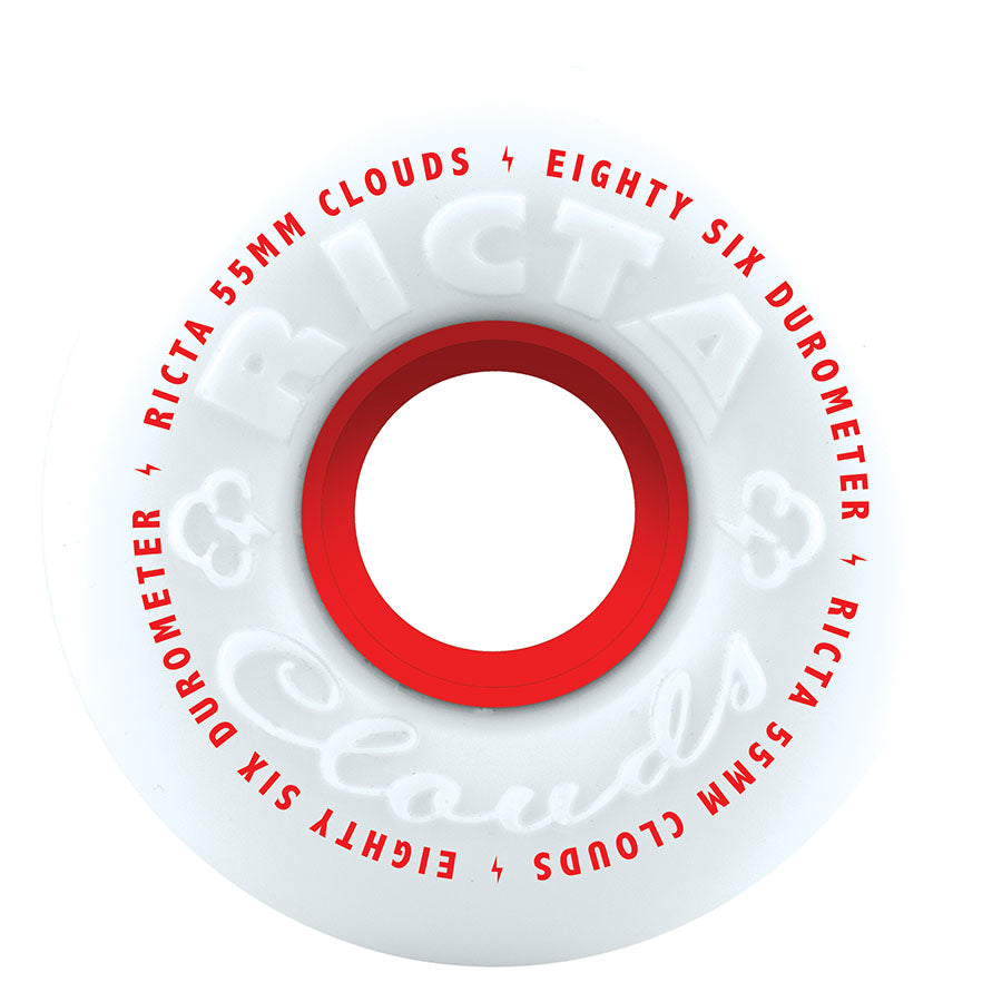 Ricta Clouds Red 86a 55mm Cruiser Skateboard Wheels