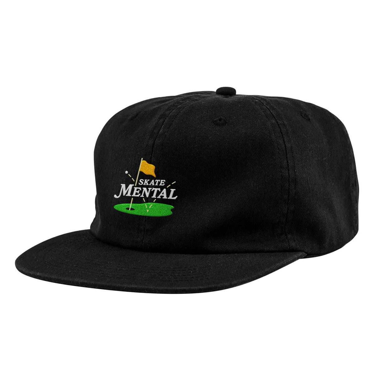 Skate Mental Hole in None Black Snapback Hat Long Beach Skate Co