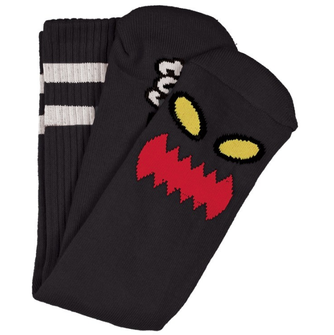 Toy Machine Monster Face Black Crew Socks