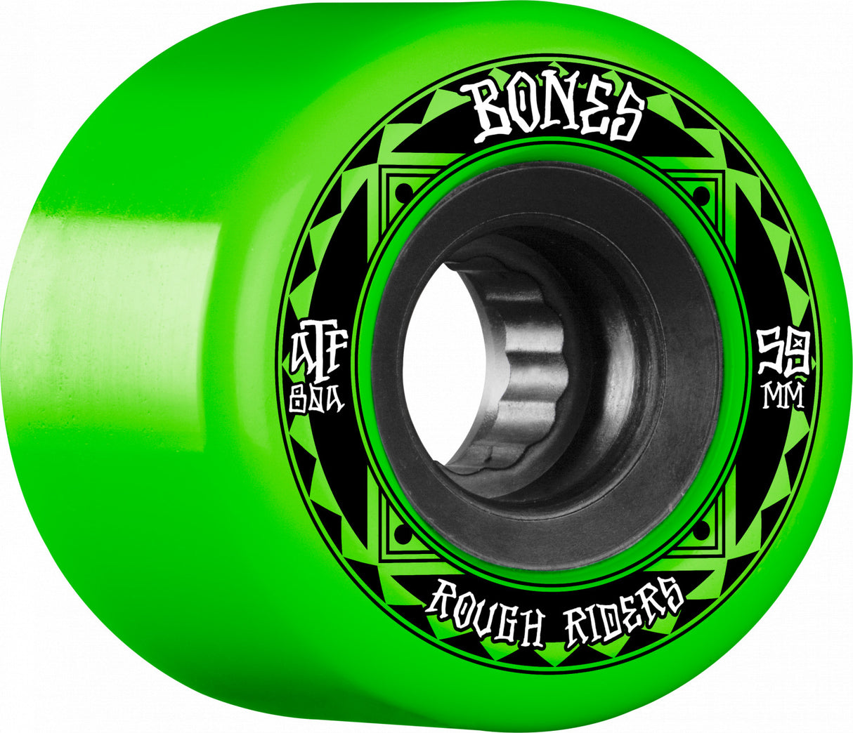 Bones ATF Rough Rider Runners 80a 59mm Green Cruiser Skateboard Wheels