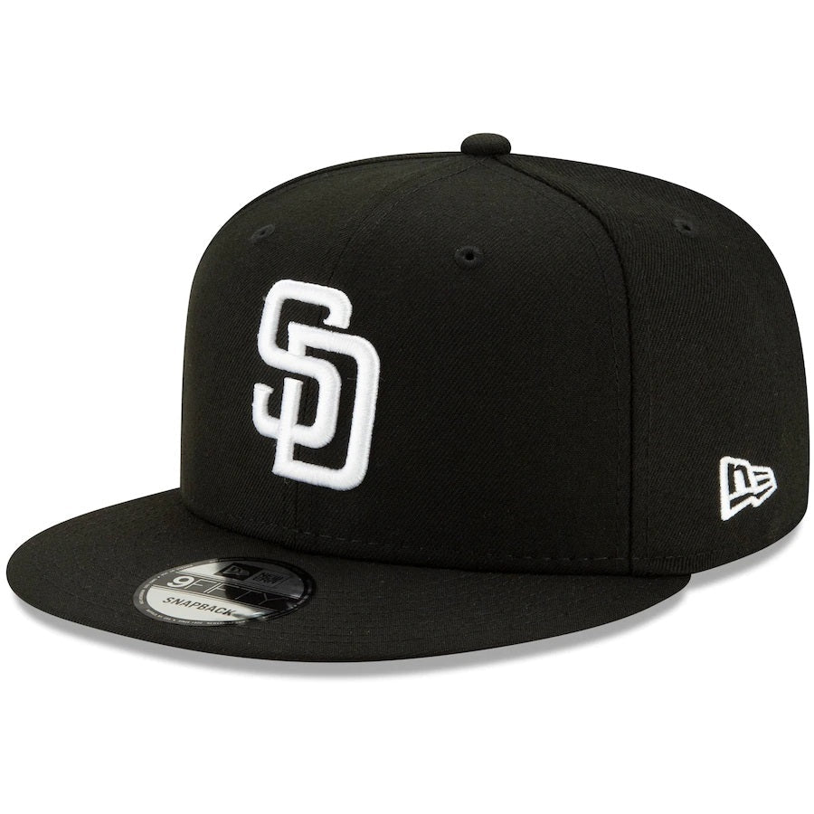 New Era San Diego Padres 9Fifty Black & White Snapback Hat