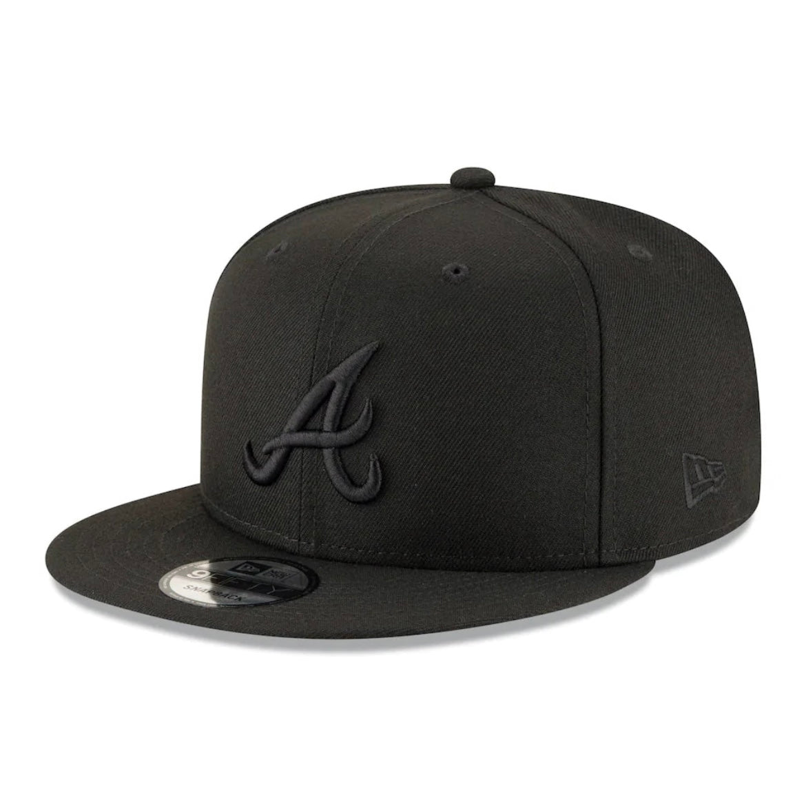 New Era Atlanta Braves 9Fifty Black on Black Snapback Hat