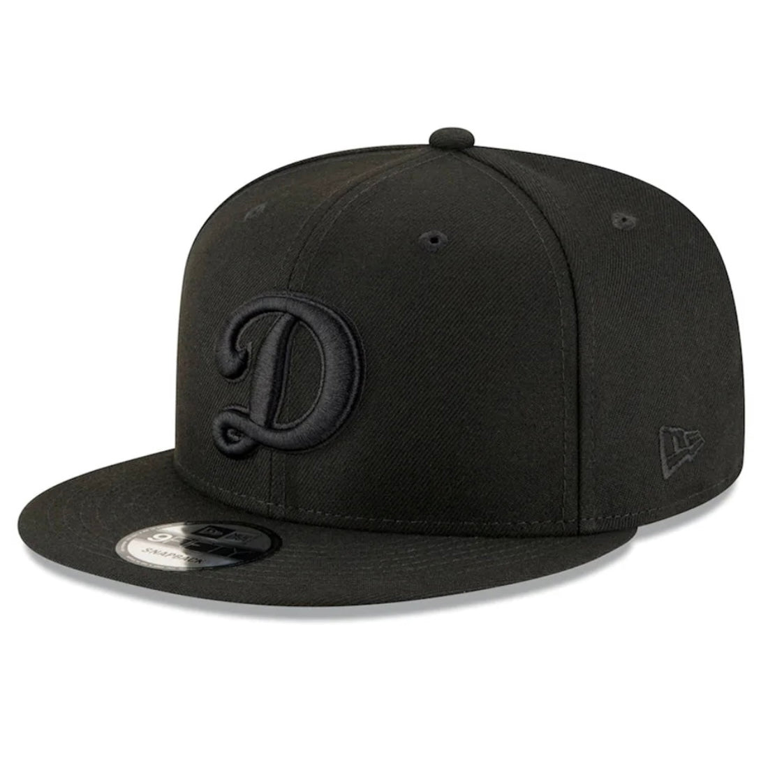 New Era Los Angeles Dodgers Black Alternate Logo Black on Black 9FIFTY Snapback Hat