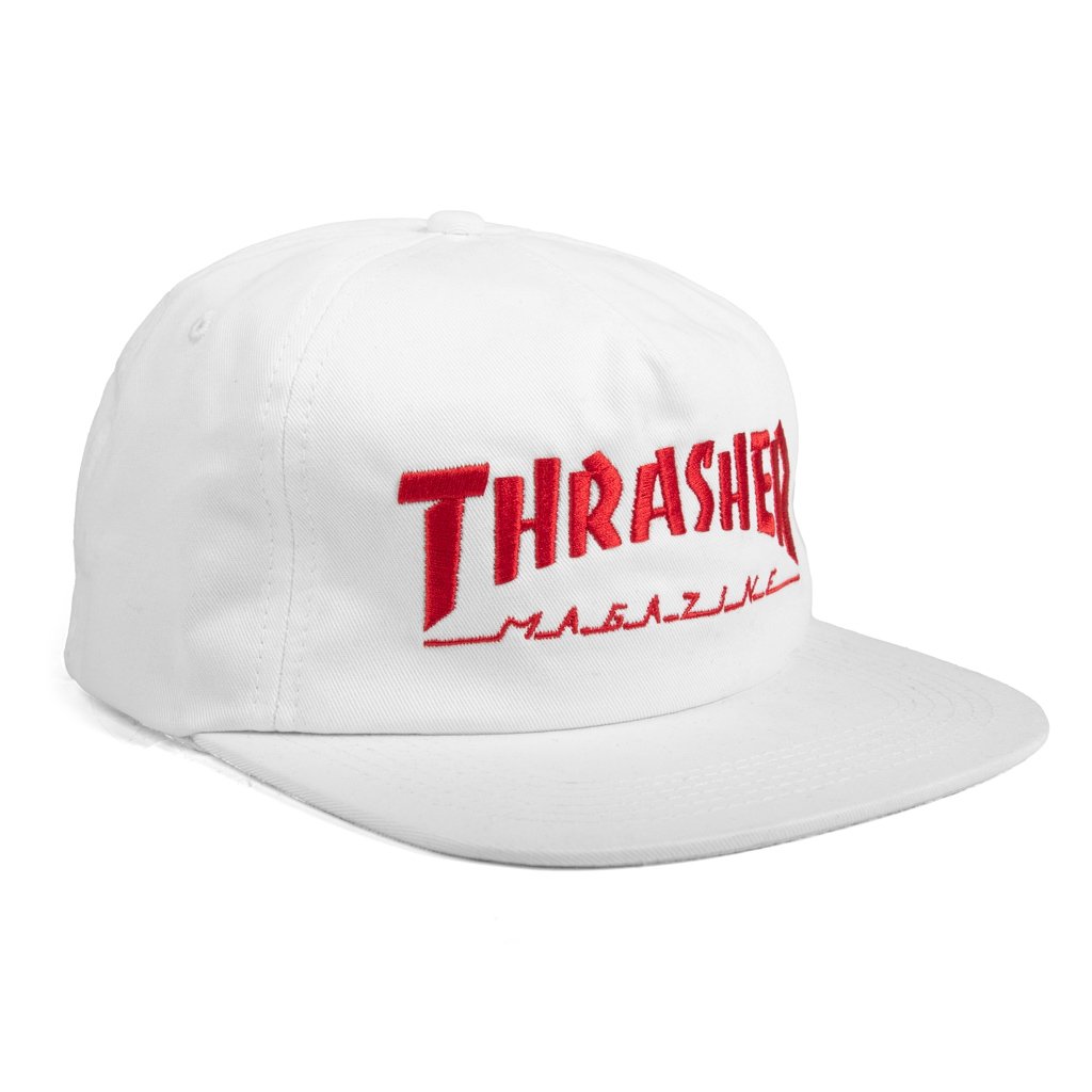 Thrasher Mag Logo White Snapback Hat