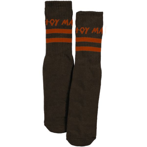 Toy Machine Tape Stripes Brown Socks