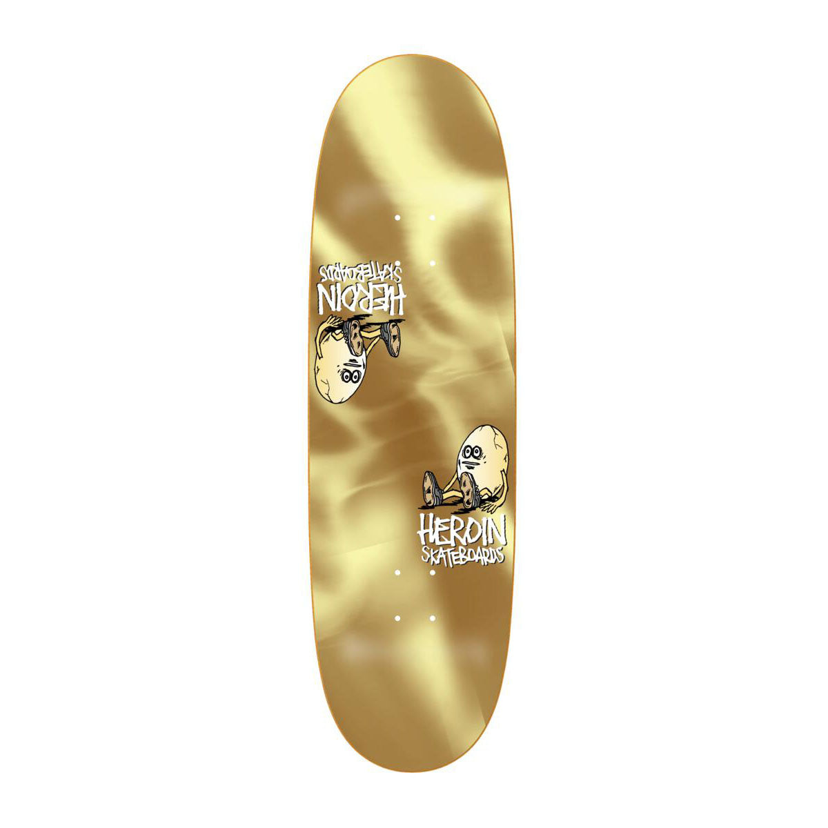 Heroin Gold Symmetrical Egg 9.25" Shaped Skateboard Deck