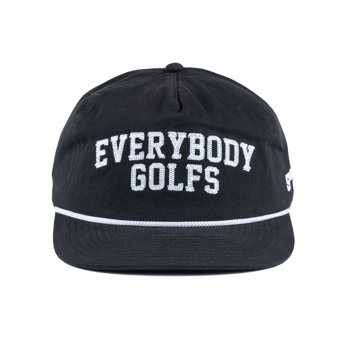 Sandy Par Everybody Golfs Black 5-Panel Snapback Hat